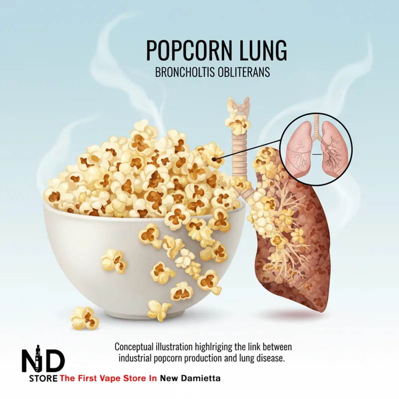 popcorn lung origin أصل تسمية رئة الفشار من مصانع الفشار - ND Store - أفضل فيب ستور في دمياط