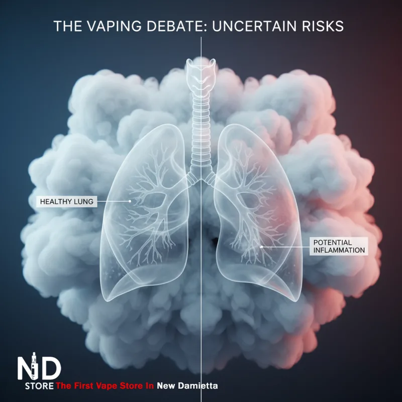 vaping popcorn lung risk علاقة الفيب بمرض رئة الفشار في صورة توضيحية - ND Store - أفضل فيب ستور في دمياط